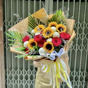 hoa sinh nhật cho nam bằng hướng dương